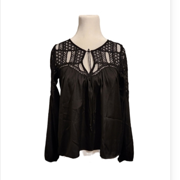 Abercrombie and Fitch Boho Top Black - Picture 1 of 5